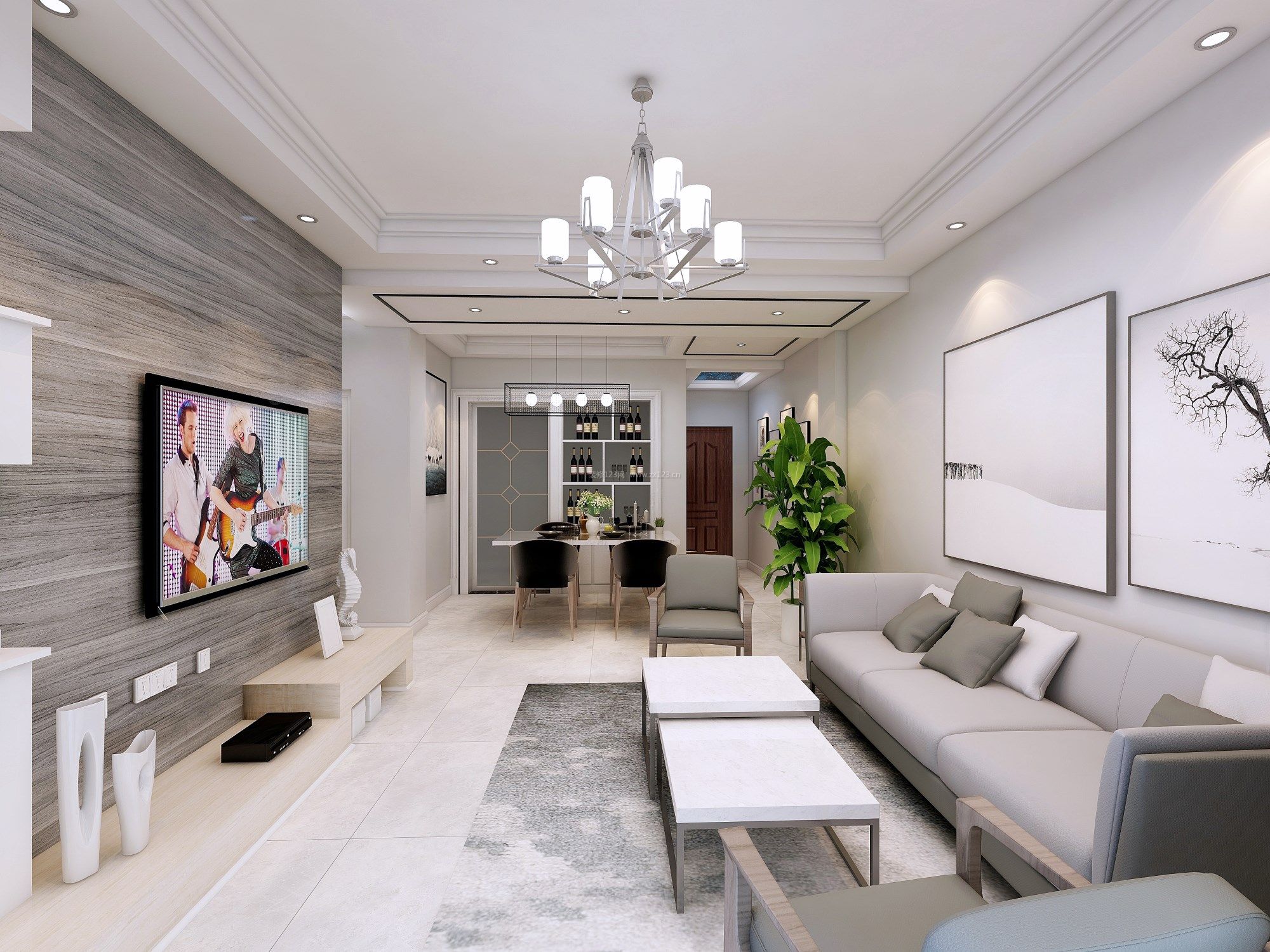 三居室,裝修風格